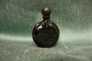 Vintage Bob Mackie Miniature Black Glass Perfume Bottle Smells