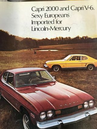 1973 Capri 2000 Capri V6 1973 Lincoln Mercury Capri Sales Brochure