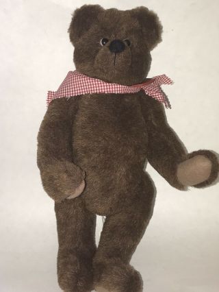 Vtg Zucker Bears Jointed Stuffed Plush Teddy 16 " Brown San Ramon California