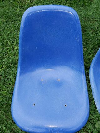 Herman Miller Eames Fiberglass Shell Chair MCM Vintage 1970 ' s Blue (Lot2) 2