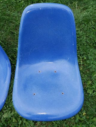 Herman Miller Eames Fiberglass Shell Chair MCM Vintage 1970 ' s Blue (Lot2) 3