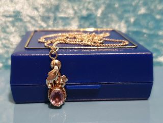 Vintage 925 Sterling Silver And Amethyst Pendant Necklace