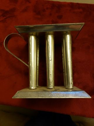 6 Tube Taper Metal Candle Mold (6 Inch Tapers) Vintage Candle Making Molds Craft