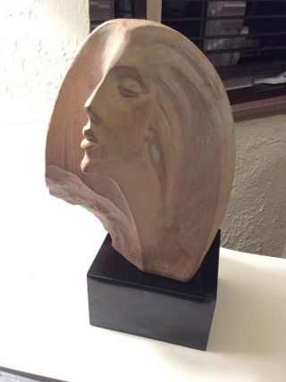 Mid Century Stargazer Female Bust Sculpture David Fisher Austin Productions Vtg