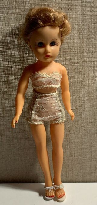 Vintage Arranbee 10 " Miss Coty Doll 1957 - Lace Bra & Girdle - Strawberry Blonde