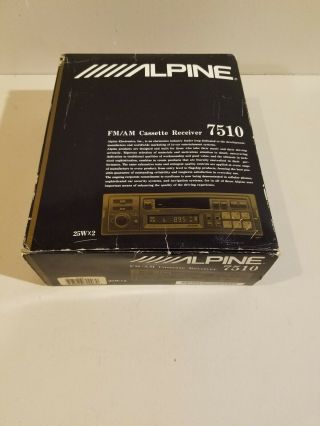 Vintage Alpine 7510 Car Stereo Am/fm Cassette Tape