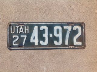 1927 Utah License Plate