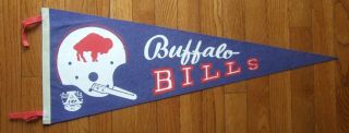 Vintage Afl 1960s Buffalo Bills Standing Buffalo Pennant