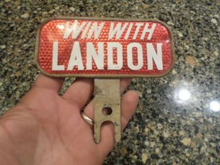Win With Landon License Plate Topper