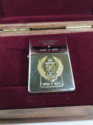 HARLEY DAVIDSON ZIPPO LIGHTER ' THE REUNION ' 90 YEARS 1903 - 1993 SILVER/GOLD - 2