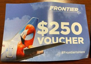 Frontier Airlines Flight Voucher For Travel $250