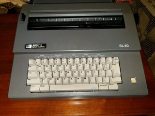 Vintage Smith Corona Sl80 Portable Electric Typewriter With Cover