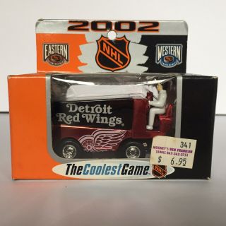 2002 Nhl Detroit Red Wings Hockey Zamboni Stanley Cup Metal Die Cast Scale 1:50