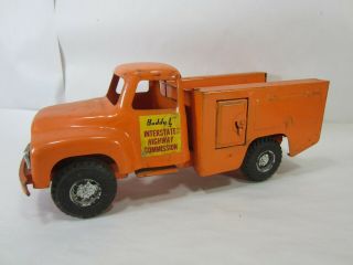 Vintage Buddy - L Orange Interstate Highway Commission Work Truck J 4