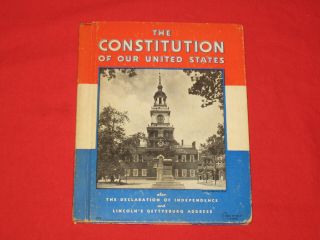 The Constitution Of Our United States,  1936,  Signed By Nj Congressman D.  Daniels