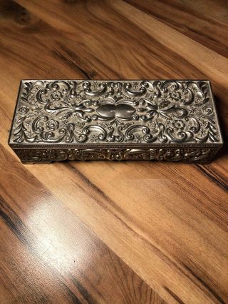Vintage Godinger Silver Plated Velvet Lined Jewelry Box