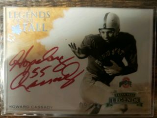 Howard Cassady Ohio State Auto Red Ink 2009 Press Pass Legends Of The Fall 9 /24