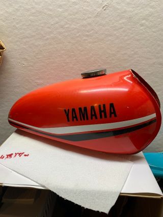 Vtg.  Yamaha Motorcycle Metal Gas Tank/enduro Shape