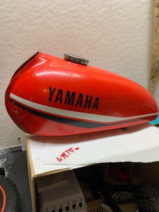 Vtg.  Yamaha Motorcycle Metal Gas Tank/enduro Shape 3