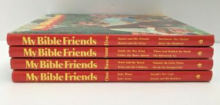 Vintage My Bible Friends 1,  2,  4,  5 Hc Books 1977 Etta B Degering
