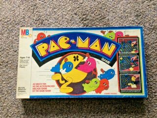 1982 Vintage Milton Bradley Pac - Man Board Game Complete
