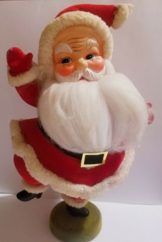 VINTAGE RUSHTON Rubber Face Plush Stuffed SANTA CLAUS Christmas 13 