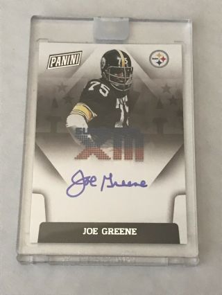 Joe Greene 2018 Panini One Bowl Xiii On Card Autograph Steelers Auto