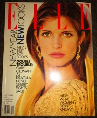 Vintage Elle 12/1994 Helena Christensen Niki Taylor Gary Oldman Rachel Williams