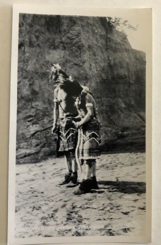 Hopi Indian Snake Dancers 5 1/2 X 3 1/2” Vintage 1930s Frashers Photo