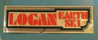 Vintage 1970s Logan Earth Ski Sticker,  Skateboard