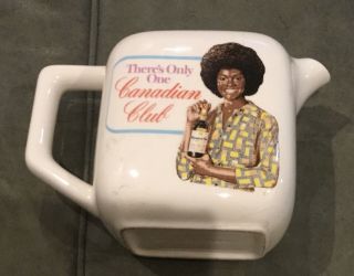 Vintage 1970’s Canadian Club Whiskey Pitcher African American Advertising