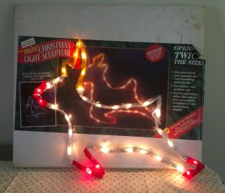 Vintage Mr Christmas Mini Light Sculpture Reindeer 24” X 24” Outdoor Decor