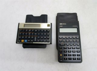 2x Vintage Hewlett Packard Hp Calculators 12c & 10b