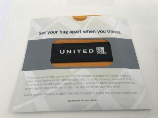 United Airlines 1k Rare Yellow/gold Luggage Handle Wrap