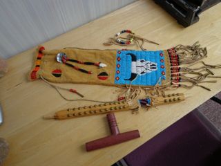 Antique Native American Indian Peace Pipe