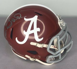 Eli Gold Signed Alabama Crimson Tide Football Mini Helmet W/