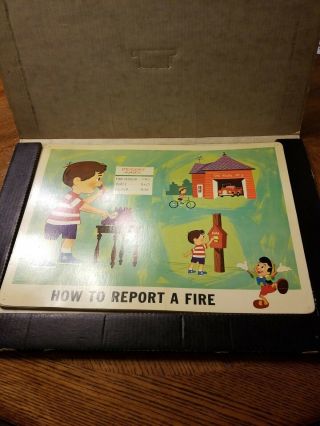Vintage Walt Disney Study Prints Fire Safety Set Educational No.  100 2