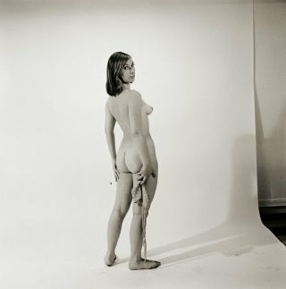 Vintage Pinup Negative & Photo 1960s Sexy Redhead Studio Pose (nudes)