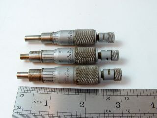 Vintage Moore & Wright Six No.  49 Micrometer Barrels (Adjusters) All 2