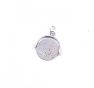 Vintage Silver Spinner Charm Forget Me Not Engraved 925 Sterling 1.  1grams