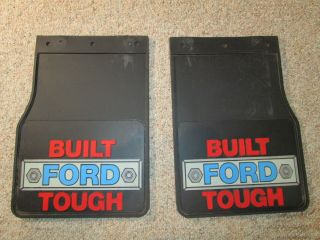 2 Pc Ford Built Tough Logo Mud Guards For Car Truck Suv Vintage