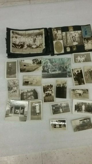 Vintage Family Photo Album 350,  1915 - 1925 Cars Military Navy Named Ww1 Political