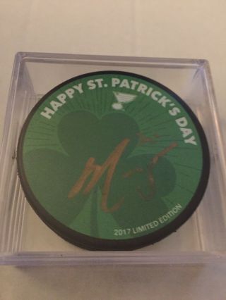 2017 St Patrick’s Day Ryan Reaves St.  Louis Blues Signed 14 Fund