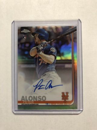 2019 Topps Chrome Refractor Auto Peter Alonso