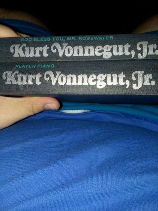 (2) Vintage 1965 Kurt Vonnegut Jr Player Piano God Bless You Mr Rosewater Hb