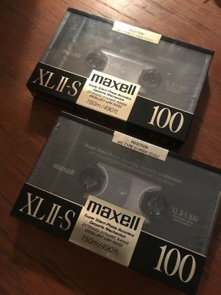 2 Maxell Vintage Audio Cassette Tapes Xl Ii - S 100’s High Bias Cro2