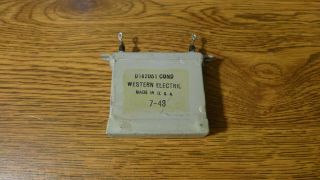 Western Electric D162051.  1 Vintage Oil Capacitor For Tube Preamp Amplifier