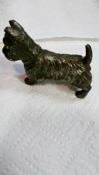 3 Old Vintage Dog Figurines 1 Metal Dog From Japan And 2 Wood Hand Carved Dogs