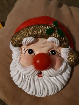 Vintage Santa Claus Ringing Music Door Bell Nose Lights Up