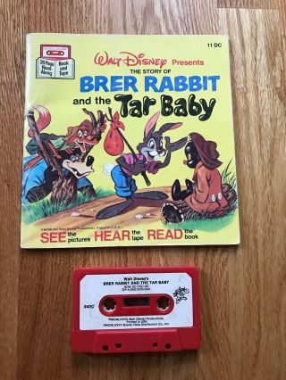 Vintage Walt Disney Brer Rabbit And The Tar Baby Book Cassette Tape Read Along